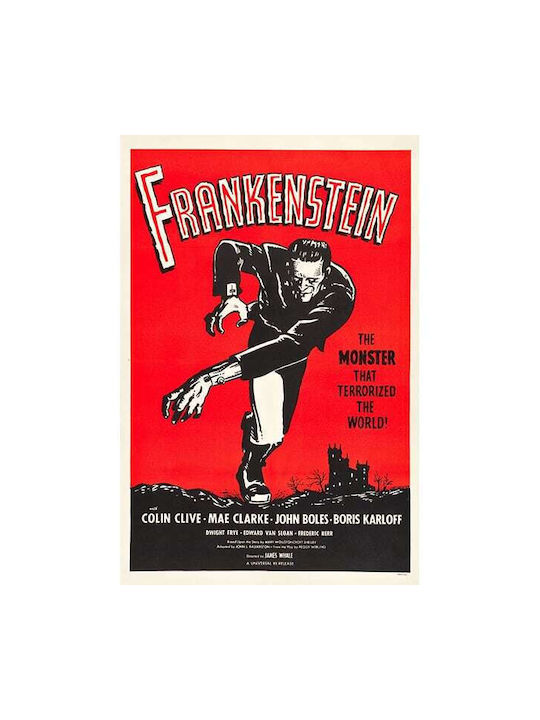 Αφίσα Frankenstein 1931 (Red) - 45εκ.Χ30εκ. - Illustration 170gr