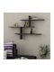 Shelf Wall Hermes Charcoal 123x22x80cm