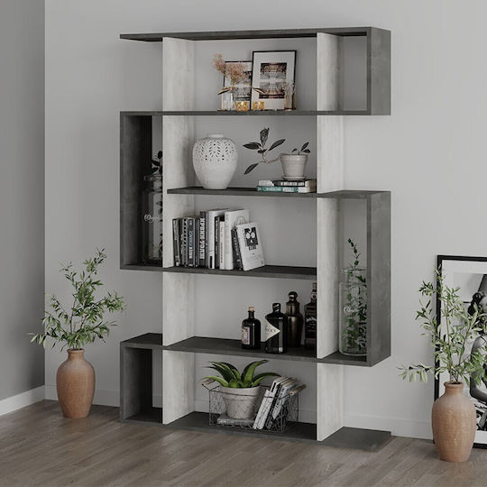 Bibliothek Radovan Weißes Antike / Grau 108x25x161cm