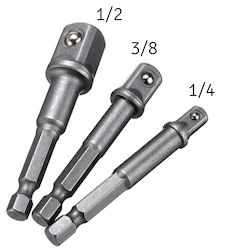 Adapter with Input HEX and Output 1/2'' / 1/4'' / 3/8'' 3pcs