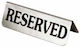 GTSA Inox Sign Reserved W15xD5cm