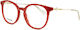 Moschino Plastic Eyeglass Frame Red MOL600/TN C9A