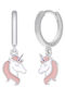 Marea Silver Hoops Unicorns