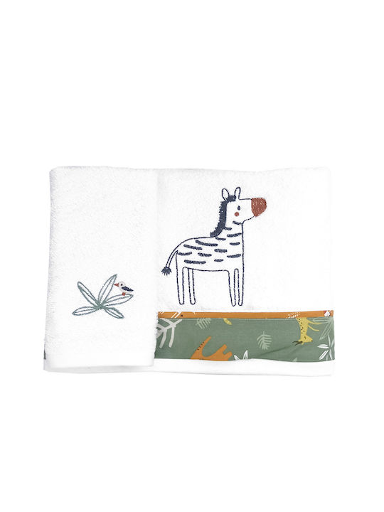 Baby Star Set Babyhandtücher 2 Stück Weiß Kenya