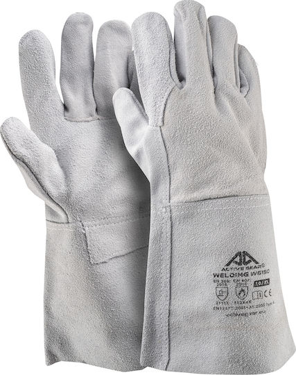 Active Gear Arbeitshandschuhe Schweißen Gray Leder 1Stück