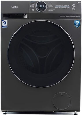 Midea Πλυντήριο Ρούχων 9kg 1400 Στροφών Inox MF200W90WB/T-GR