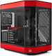 HYTE Y60 Midi Tower Computer Case with Window Panel Red