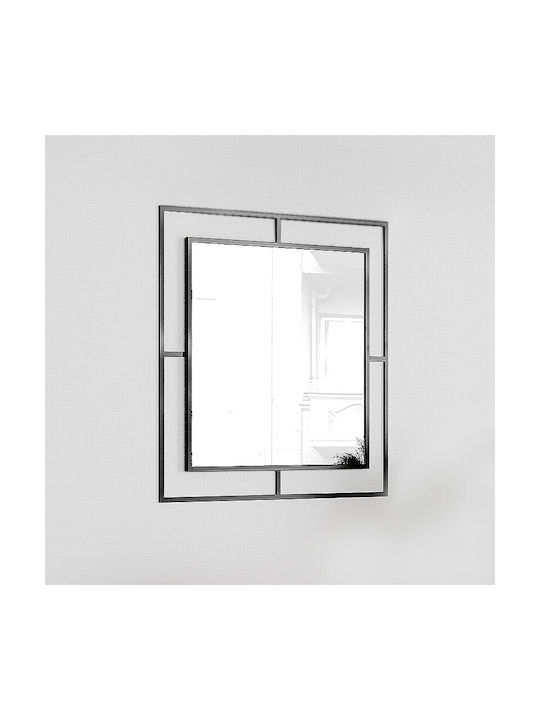 Megapap Callista Καθρέπτης Τοίχου με Μαύρο Ξύλινο Πλαίσιο 58.6x58.6cm