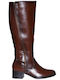 Leder Damenstiefel Camel