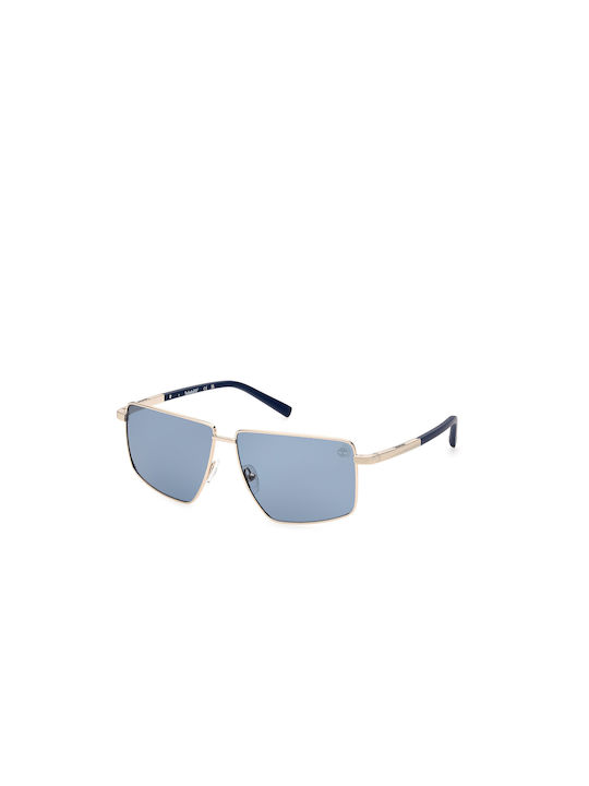 Timberland Men's Sunglasses with Gold Metal Frame and Blue Lens TB9286-32D