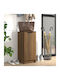 Wooden Shoe Organizer with 4 Shelves Coffee 30x35x70cm