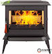 Kawmet Premium Athena S12 Eco Cast Iron Wood Stove 12.3kW Black