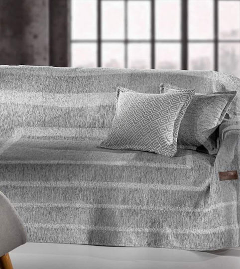 Guy Laroche Victor Ριχτάρι Πολυθρόνας Chenille 150x180εκ. Silver