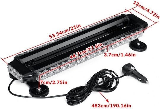 Flexzon Auto-Signalleiste LED 12 / 24V 54cm mit Orange Beleuchtung