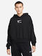 Nike W Nsw Air Flc Μαύρο Women's Hooded Sweatshirt Black
