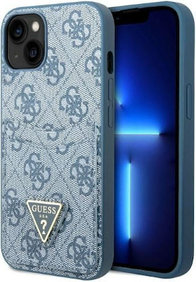 Guess Triangle Logo Cardslot Umschlag Rückseite Kunststoff Blau (iPhone 13 Mini) GUHCP13SP4TPB