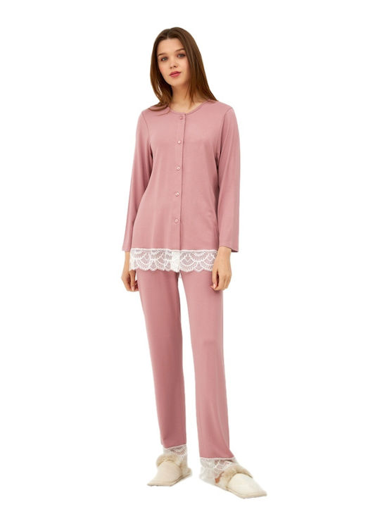 Harmony Winter Women's Pyjama Set Pink 30-