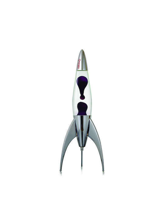 Mathmos - Telstar Lava Lamp με σχήμα πυραύλου - Silver CLEAR BLACK