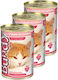 Bundy Economy Wet Food for Cats in Cans with Shrimps and Salmon 3x410gr