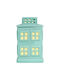 Lamart Tabletop Ceramic Lantern for Tealights Petrol 21cm