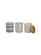 Click Set of 3pcs Jars General Use with Lid made of Porcelain 900ml