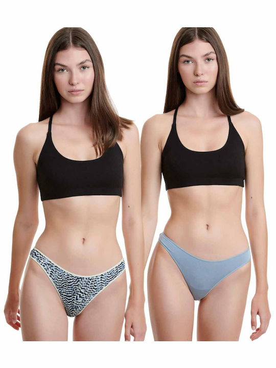 Walk Rio Bamboo Damen Brasilien 2Pack Blau