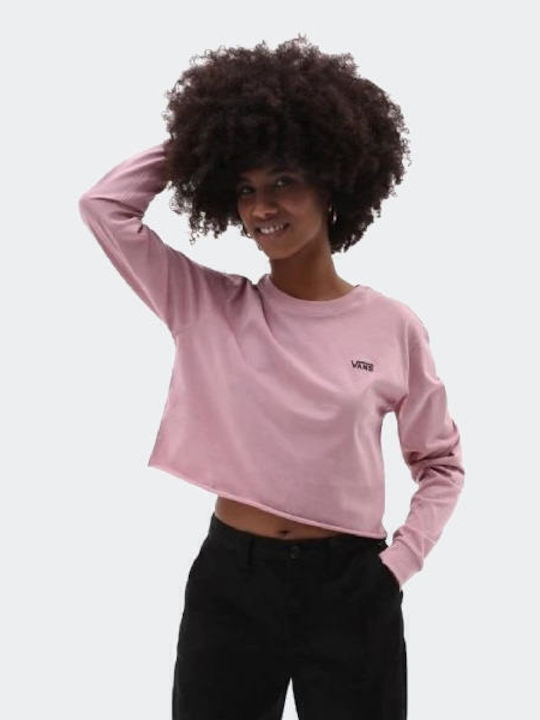 Junior Cropped Γυναικείο Φούτερ Ροζ