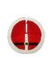 Christmas Tree Skirt Red with Velvet Texture D120cm.