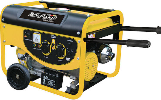 Bormann BGB5500 Generator Gasoline Four-stroke with Handle, Wheels, and Maximum Power 6.6kVA
