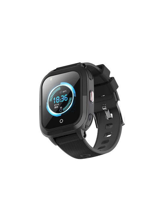 Wonlex Kinder-Smartwatch CT11 mit GPS und Kautschuk/Plastikarmband Schwarz