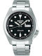Seiko 5 Men's Watch 44mm Automatic With Silver Metal Bracelet