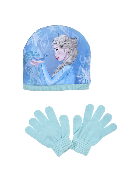 Σετ σκούφος με γάντια "Elsa" μέντα (Μέντα )