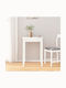 Square Table Kitchen from Solid Wood White 55x55x75cm