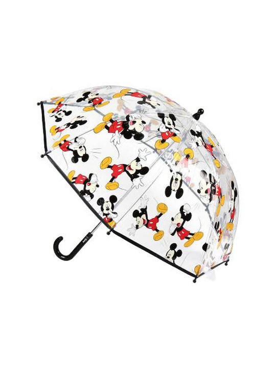 Cerda Kinder Regenschirm Gebogener Handgriff Mickey Mouse Schwarz