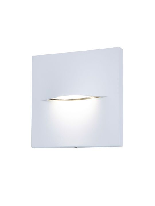 Fos me Wall-Mounted Outdoor Ceiling Lamp LED IP65 3W with Warm White Light 14x14cm