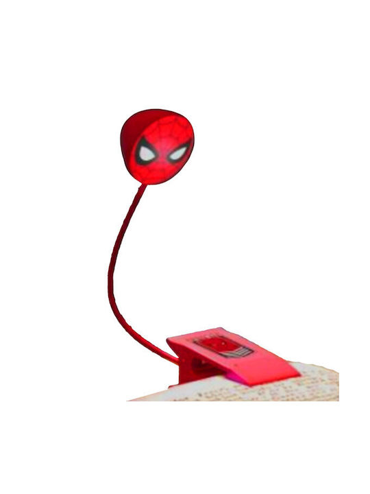 Paladone Marvel Spiderman Φωτιστικό Γραφείου LED με Εύκαμπτο Βραχίονα και Κλιπ σε Κόκκινο Χρώμα