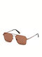 Web Men's Sunglasses with Brown Metal Frame and Brown Lens WE0261 36E