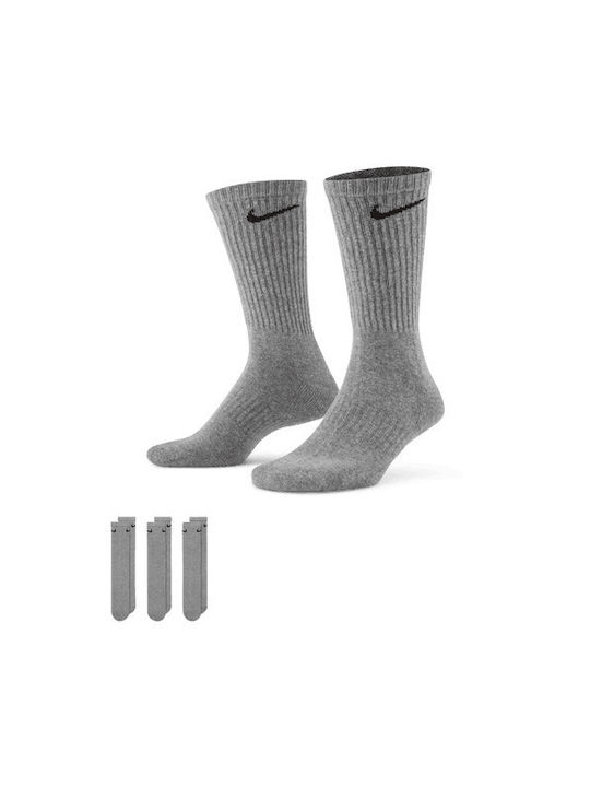 Nike Everyday Αθλητικές Κάλτσες Γκρι 3 Ζεύγη