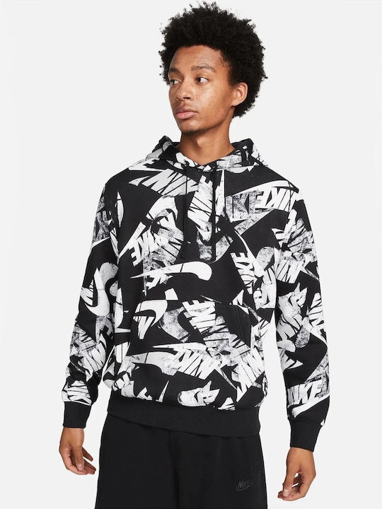 Nike Sportswear Men's Sweatshirt with Hood and Pockets Black