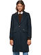 Victoria Women's Navy Blue Coat with Buttons