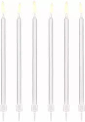 Balloon Birthday Candle Number in White Color 12pcs SCD-2-008