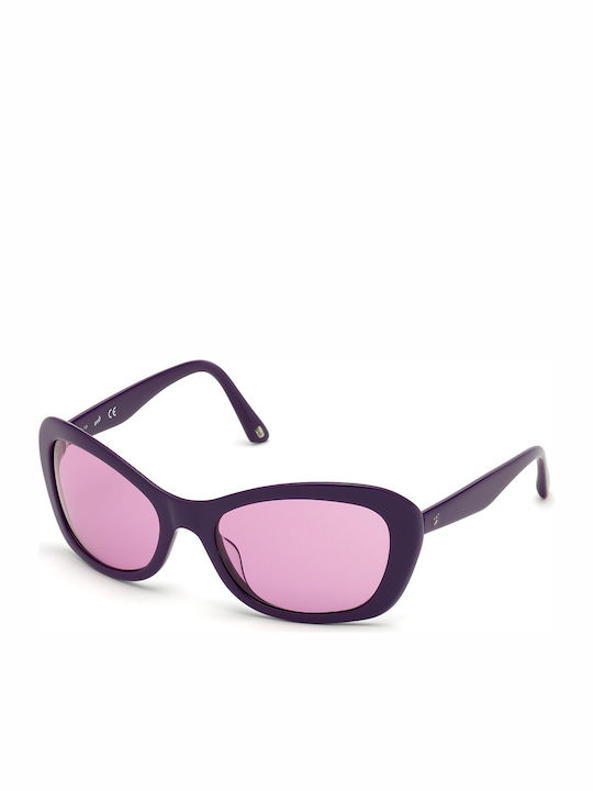 Web Damen Sonnenbrille mit Lila Kunststoff Gest...