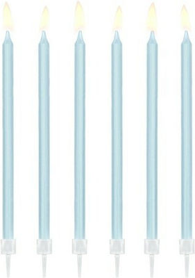 Balloon Birthday Candle Regular in Light Blue Color 12pcs SCD-2-001J