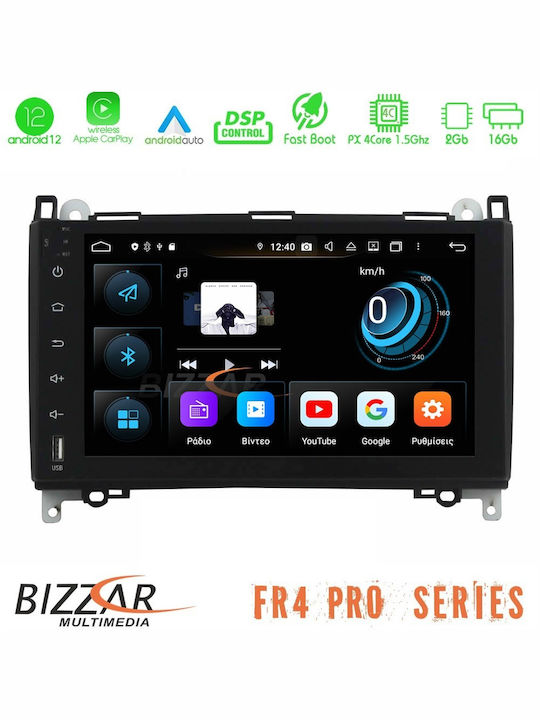 Bizzar Car Audio System for Mercedes-Benz Sprinter / Vito / Viano / A Class 2004-2019 (Bluetooth/USB/WiFi/GPS/Apple-Carplay/Android-Auto/CD) with Touch Screen 9"