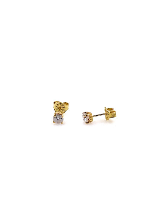 Mono stone earrings 14K Gold