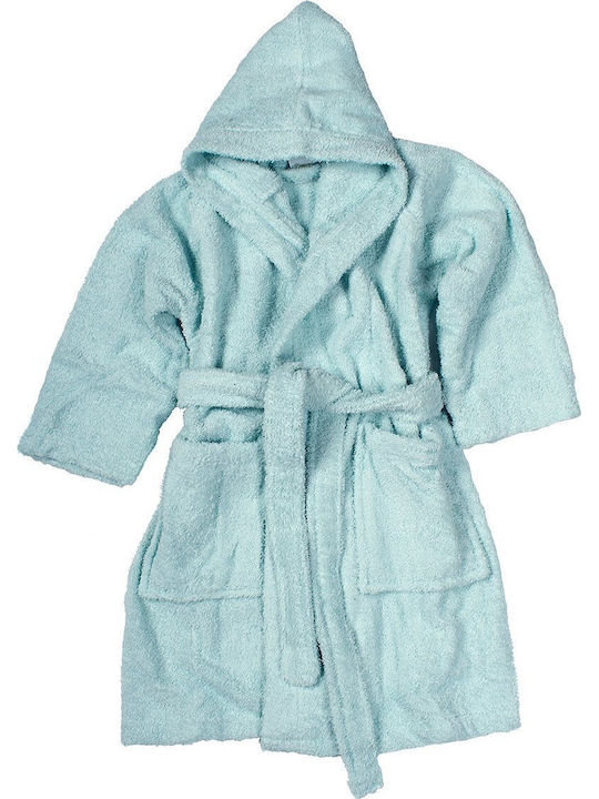 Dimcol Νο14 32121536001 Kids Swimming Bathrobe Blue with Hood