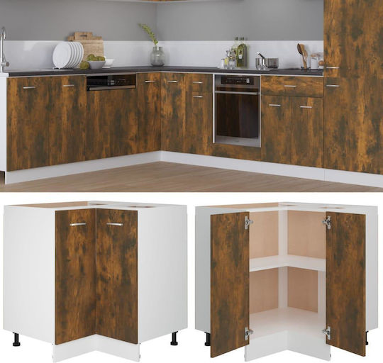 Eckschrank Boden Braun 75.5x75.5x80.5Stück