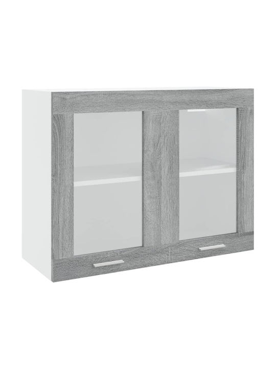 Wall Cabinet Gray L80xW31xH60cm