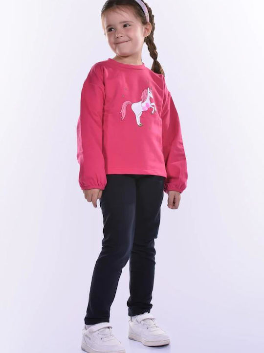 Kinder Trainingsanzüge Mit Bluse Fuchsie 2Stücke Unicorn