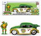 Jada Toys Teenage Mutant Ninja Turtles 1959 VW Käfer Drag Fahrzeug Replik in Maßstab 1:24